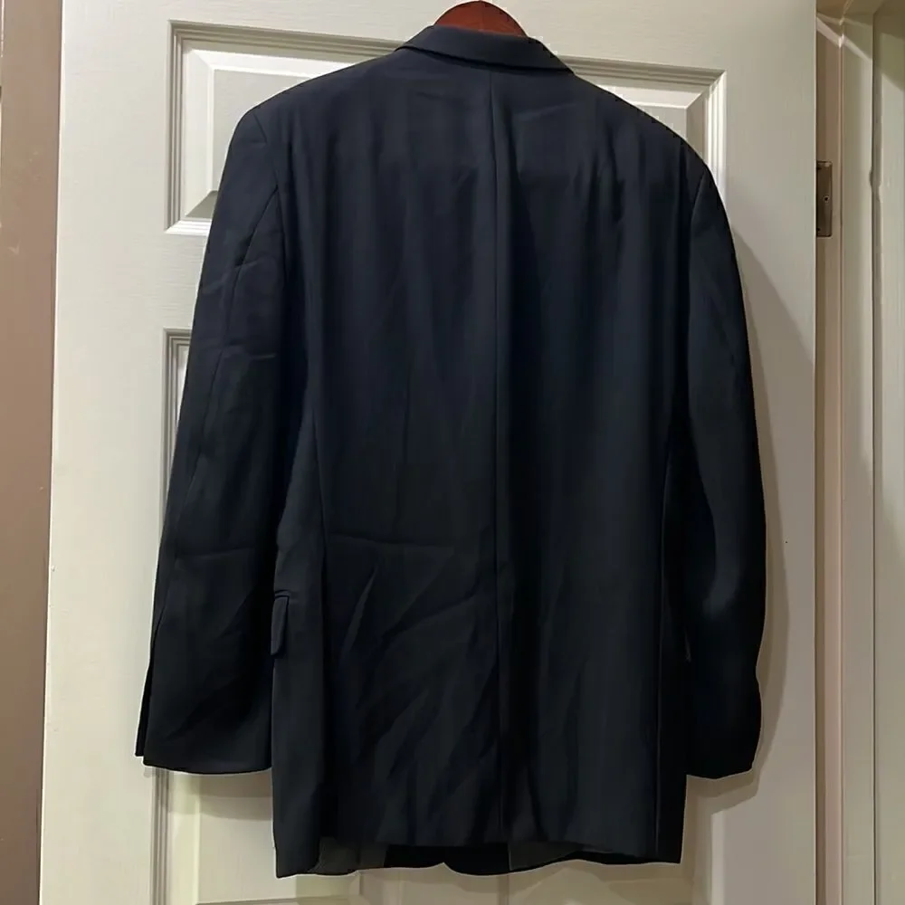 Caravelli Men’s 40R Black w Stripes 3-button Sports Coat Jacket Blazer